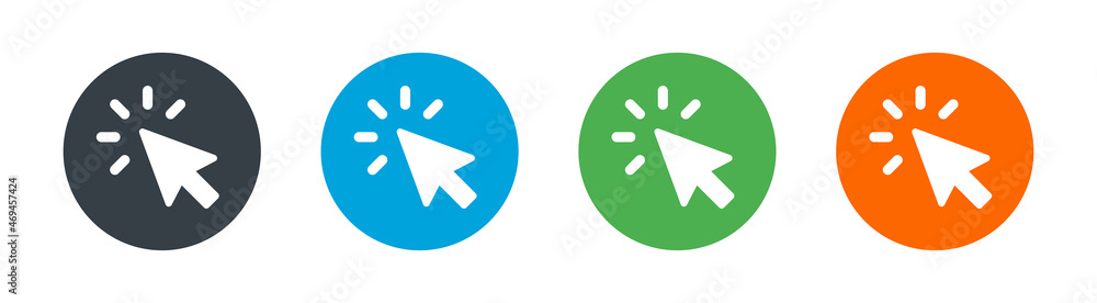 Poster Cursor click icon vector illustration