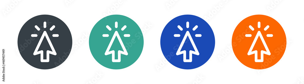Poster Cursor arrow icon. Mouse click vector sign symbol