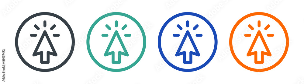 Poster Cursor icon vector. Clicking arrow symbol