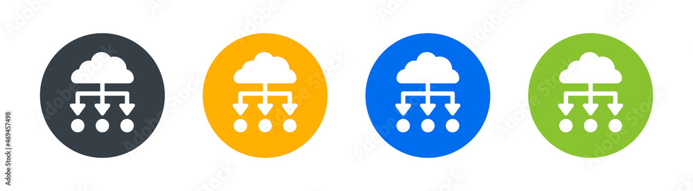 Poster cloud computing vector icon