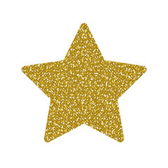 Gold glitter Star on white background - 469457461