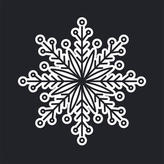  White Set vector snowflakes isolated , Ethnic ice cristal ornament, christmas icons, snowflakes for print, design for banner, idea, cover, booklet, print, flyer, card, poster, badge, postcard