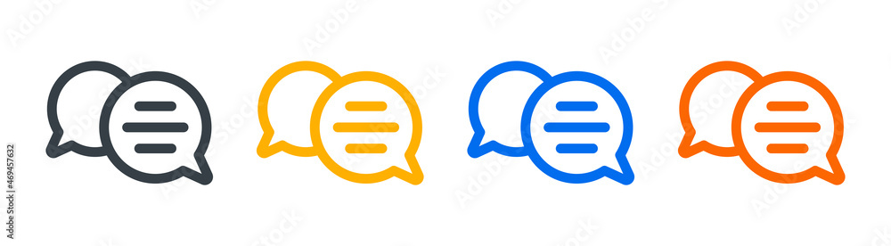 Poster conversation vector outline icon symbol