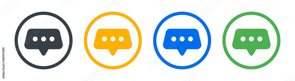 Poster Message vector icon. Comment sign symbol