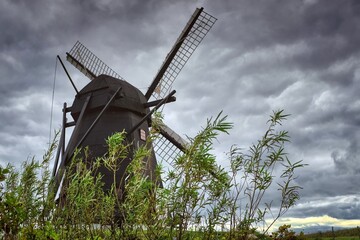 Alte, historische Windmühle in Nordjütland, Dänemark