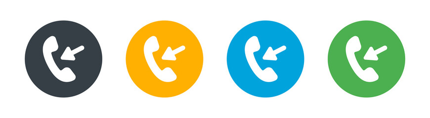 Incoming phone call vector icon.
