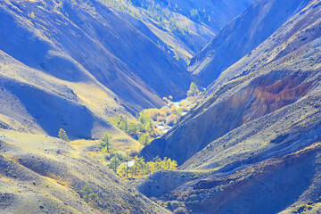 multicolored mountains, geological texture background, multicolor deposits of minerals, landscape