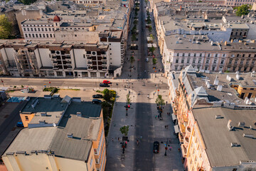 Fototapeta premium Piotrkowska widok z drona