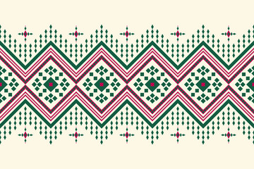 Geometric oriental abstract thai traditional ethnic seamless background design for carpet wallpaper clothing fabric wrap paper royal batik vector illustration embroidery