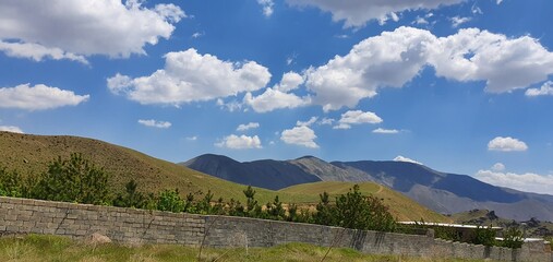 blue sky with clouds