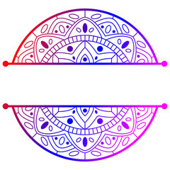 Mandala. Split pattern in form of mandala for Henna Mehndi or tattoo decoration. Decorative ornament in ethnic oriental style, vector illustration.	