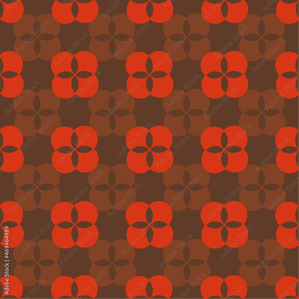 Poster retro red and brown pattern seamless repeat pattern print background