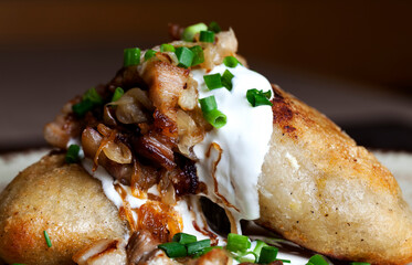 zeppelins made from grated potatoes with minced meat