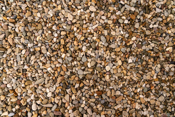 Decorative colourful beach pebbles and stones 