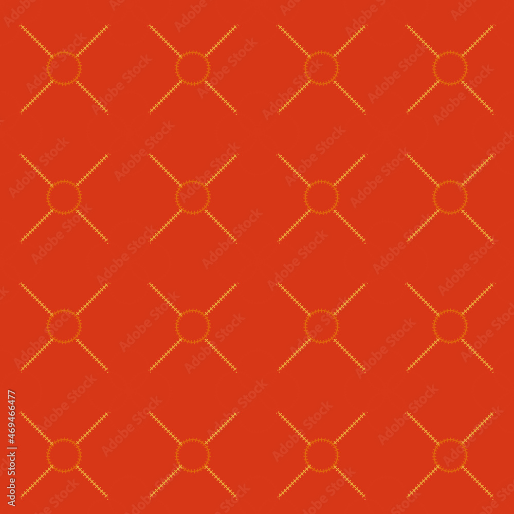 Poster red orange pattern print background vector seamless
