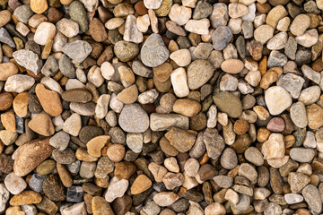 Decorative colourful beach pebbles and stones 