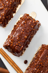 chocolate cake with crushed nuts