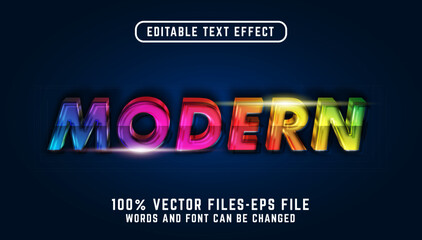 Fototapeta premium modern 3d text effect. editable text effect premium vectors