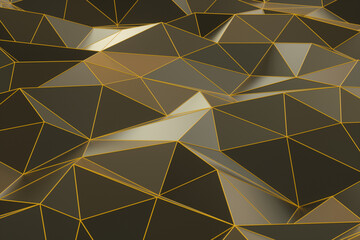 3D Abstract Triangle Surface Background