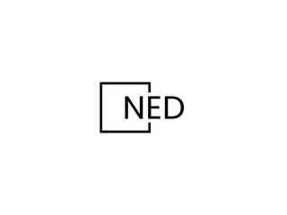 NED letter initial logo design vector illustration