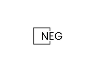 NEG letter initial logo design vector illustration