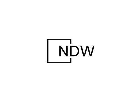 NDW letter initial logo design vector illustration
