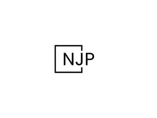 Fototapeta premium NJP letter initial logo design vector illustration