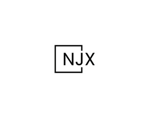 NJX letter initial logo design vector illustration