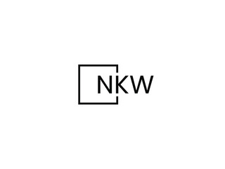 Fototapeta premium NKW letter initial logo design vector illustration