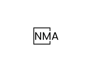 NMA letter initial logo design vector illustration