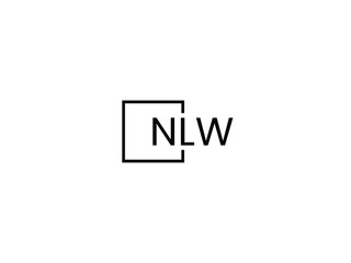 Obraz premium NLW letter initial logo design vector illustration