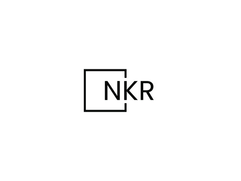 NKR letter initial logo design vector illustration