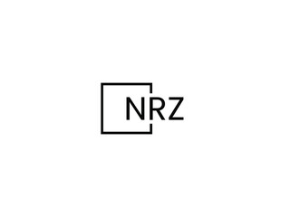 NRZ letter initial logo design vector illustration