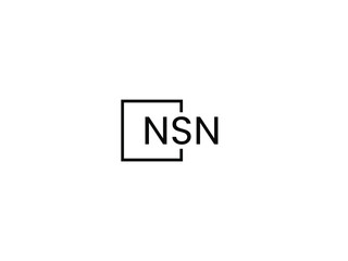 NSN letter initial logo design vector illustration