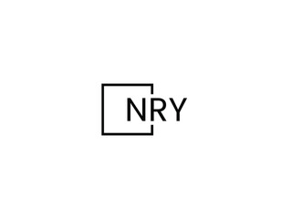 NRY letter initial logo design vector illustration