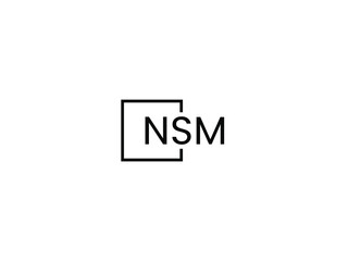 NSM letter initial logo design vector illustration