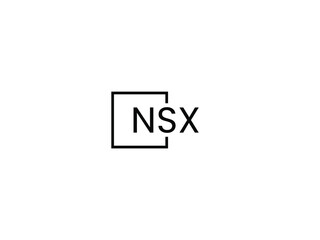 NSX letter initial logo design vector illustration
