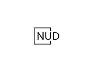 NUD letter initial logo design vector illustration
