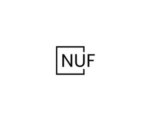 NUF letter initial logo design vector illustration