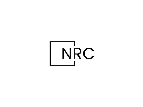 NRC letter initial logo design vector illustration