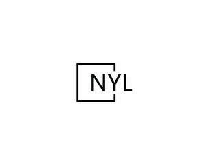 Fototapeta premium NYL letter initial logo design vector illustration