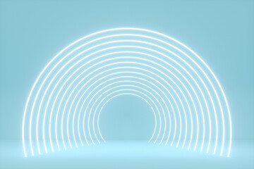 3D Pink Abstract Tunnel Background