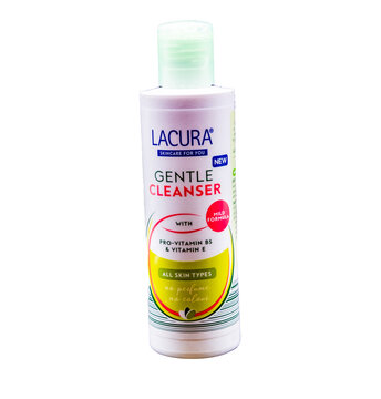 Norwich, Norfolk, UK – November 2014. Lacura Cleanser And Facial Wash With Provitamin B5 And Vitamin E Cut Out Isolated On A Plain White Background