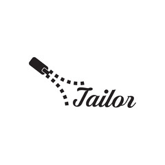 Tailor fashion logo with zipper icon design © dimensi design