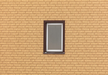 A window in a brick house.