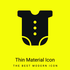 Baby Clothes minimal bright yellow material icon