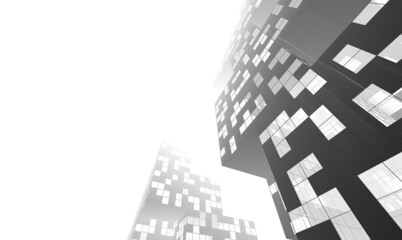 Naklejka premium Modern architecture digital drawing