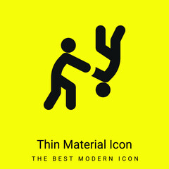 Aikido minimal bright yellow material icon