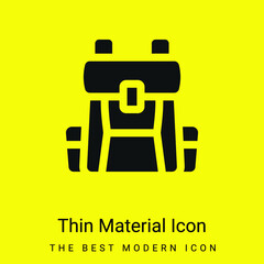 Backpack minimal bright yellow material icon