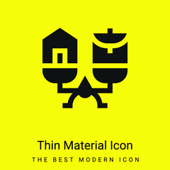 Balance minimal bright yellow material icon